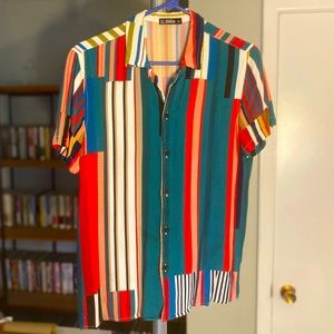 Colorful Short Sleeve Button Down